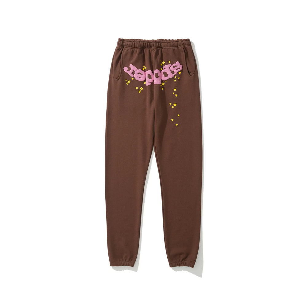 SP5DER Spider‑Web Graphic Jogger Sweatpants Hip‑Hop Street‑Wear Trousers