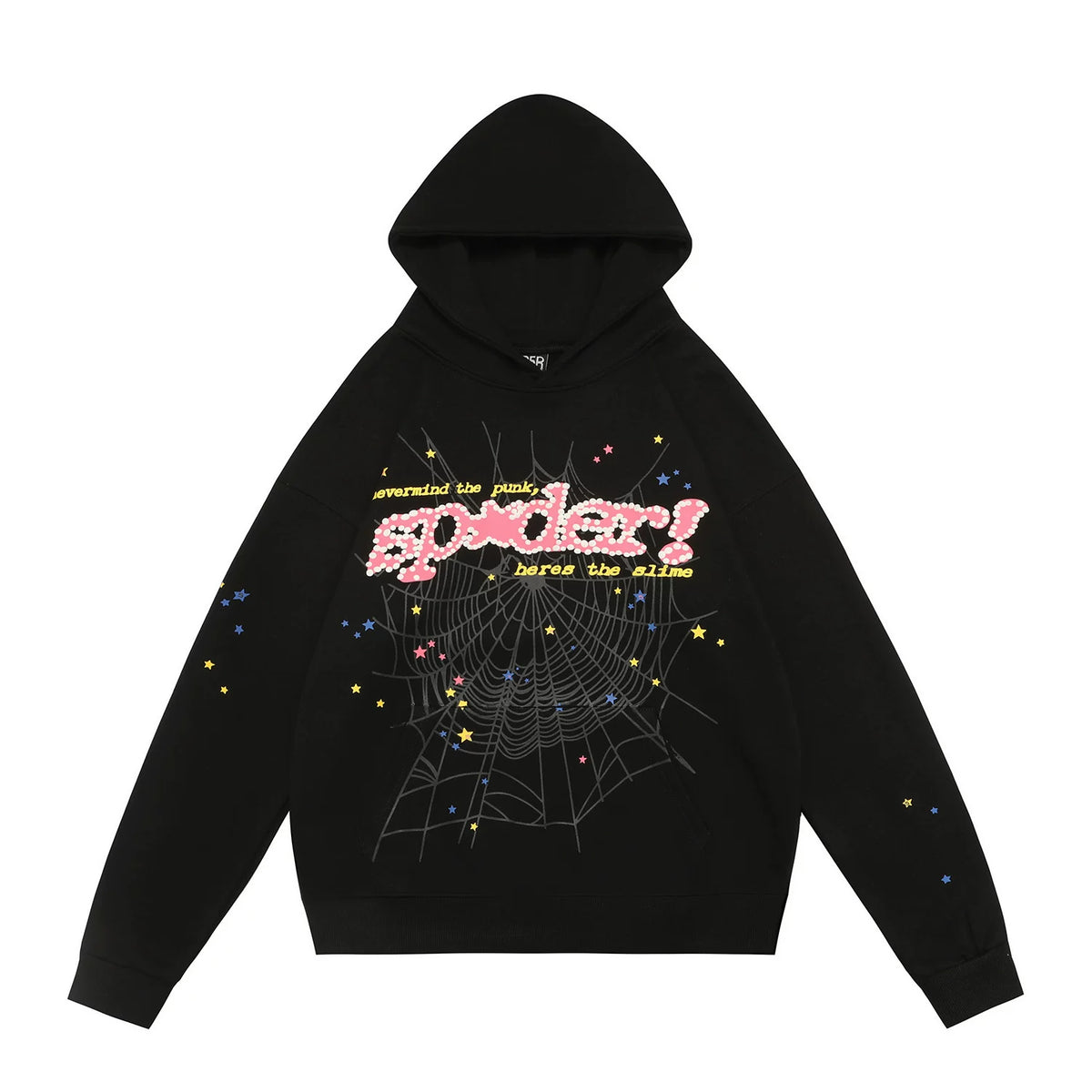 Sp5der Spider‑Web Graphic Pullover Hoodie Hip‑Hop Street‑Wear Sweatshirt