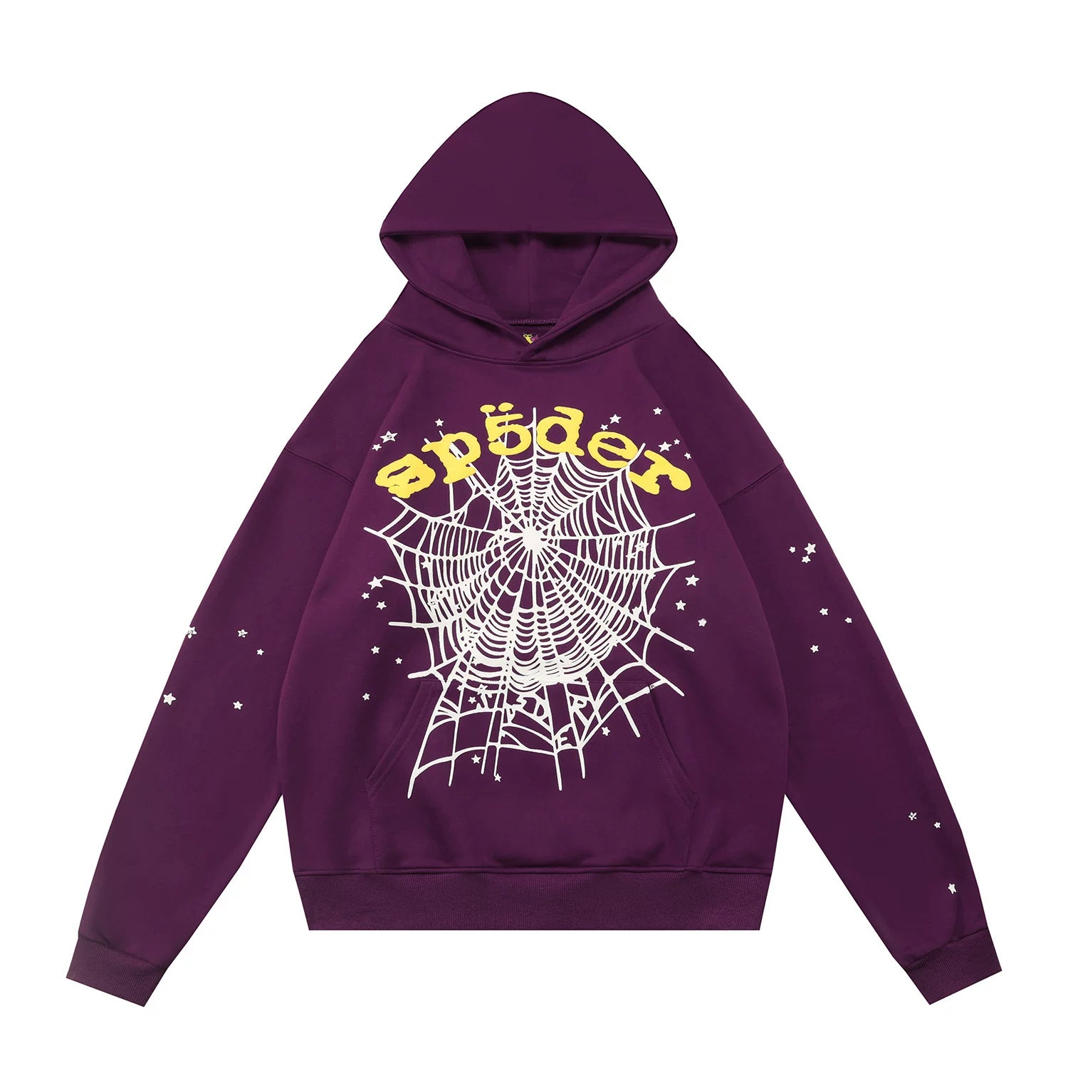 Sp5der Spider‑Web Graphic Pullover Hoodie Hip‑Hop Street‑Wear Sweatshirt