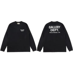 Gallery Dept. Hollywood Logo Long Sleeve T-Shirt - Black
