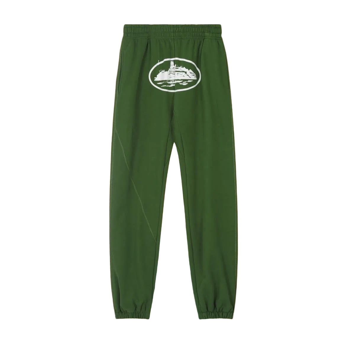 Forest Green Vintage Graphic Sweatpants – Oversized Streetwear Joggers