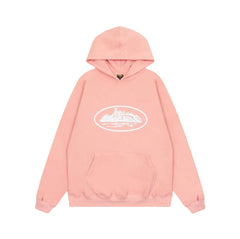 Pink Vintage Graphic Hoodie – Oversized Streetwear Pullover Sweatshirt