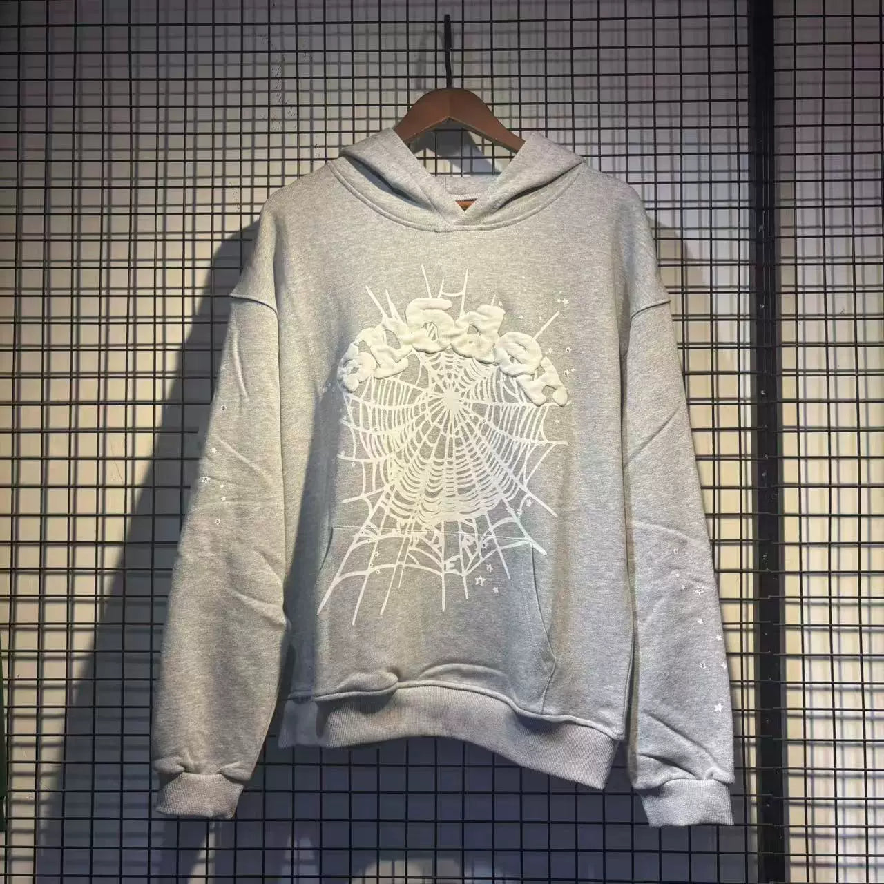 Sp5der Spider‑Web Graphic Pullover Hoodie Hip‑Hop Street‑Wear Sweatshirt
