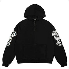 6PM Sleeve‑Graphic Zip‑Up Hoodie