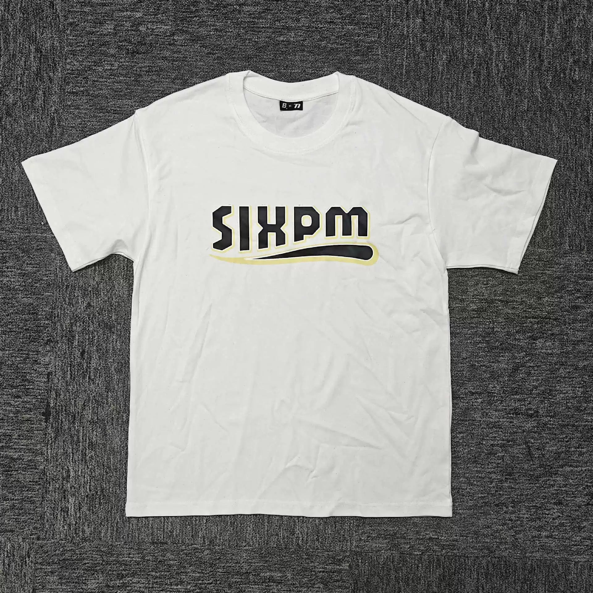 6PM Vintage SIXPM Letter Oversized T‑Shirt