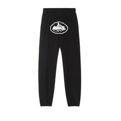 Black Vintage Graphic Sweatpants – Oversized Streetwear Joggers