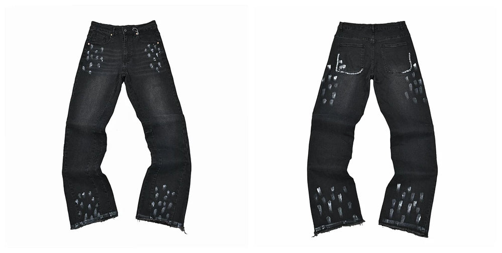 GALLERY DEPT JEANS  Embroidered Streetwear Jeans