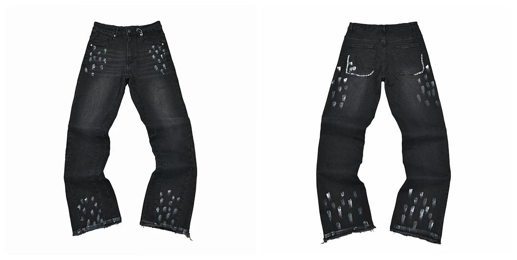 GALLERY DEPT JEANS  Embroidered Streetwear Jeans