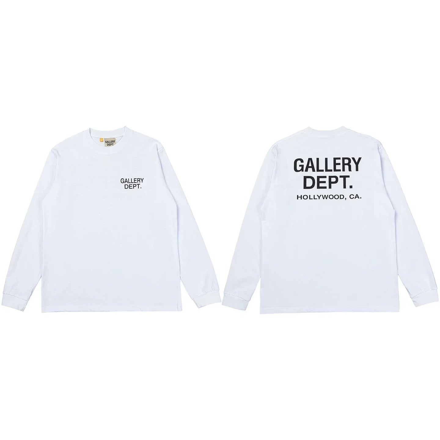 Gallery Dept. Hollywood Logo Long Sleeve T-Shirt - White