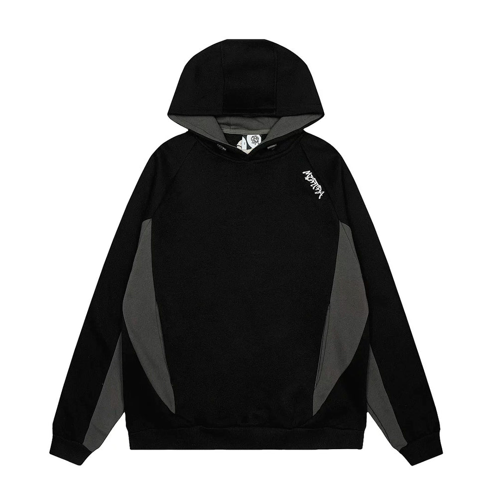 Mertra Patchwork Hoodie  black