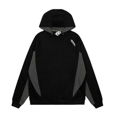 Mertra Patchwork Hoodie  black