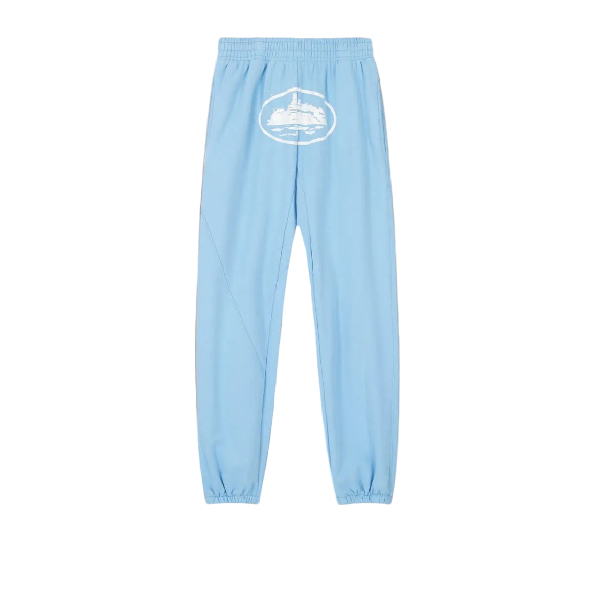 Sky Blue Vintage Graphic Sweatpants – Oversized Streetwear Joggers