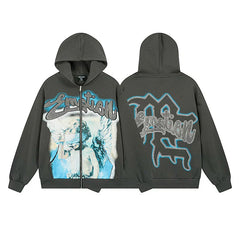 Mixed Emotion Distressed Pullover