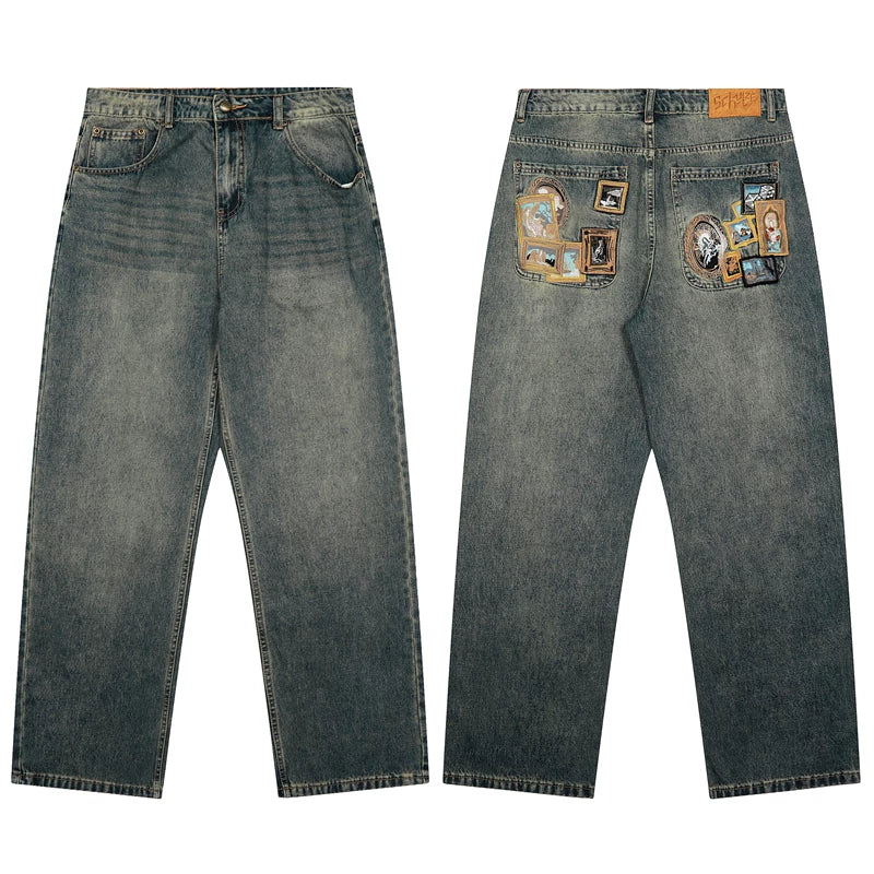 Derschutze Cherry Blossom Denim Jeans