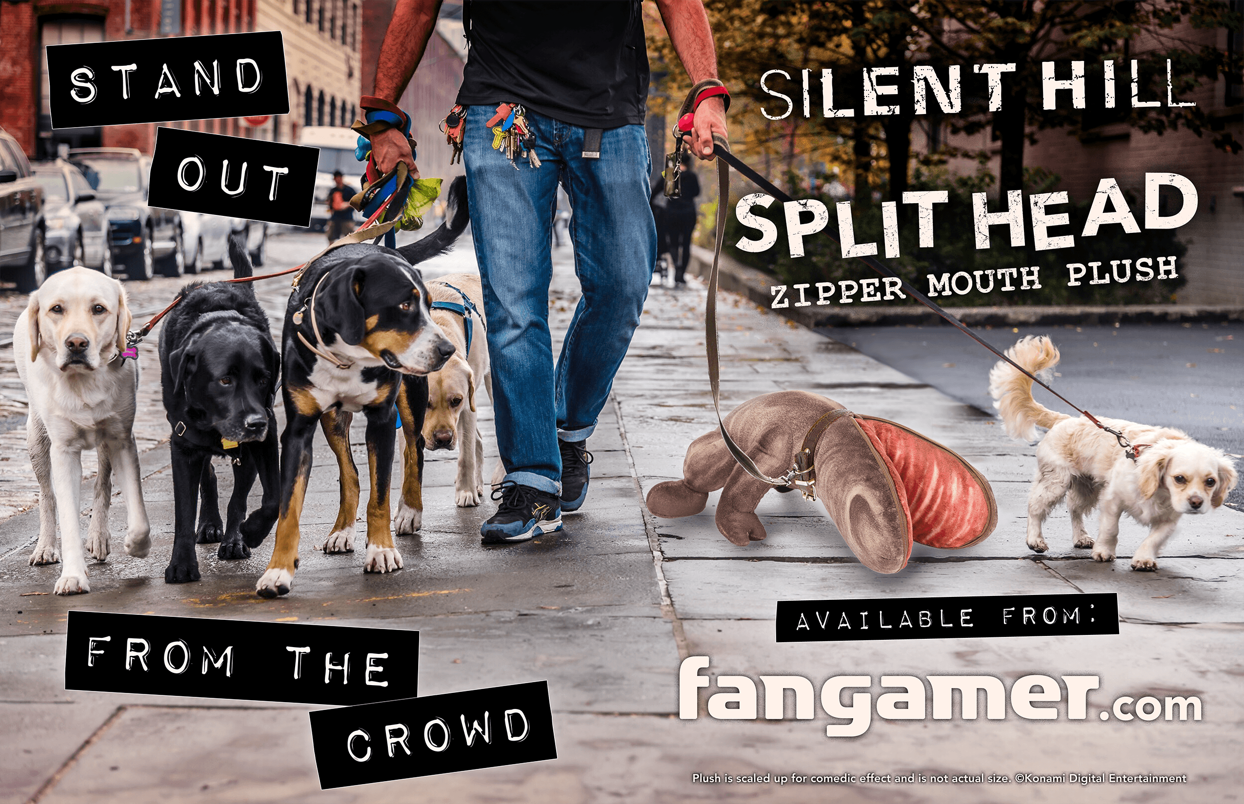 Split Head Zipper-Mouth Plush
