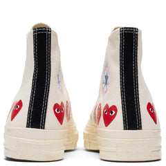 Converse x Comme Des Garcons PLAY All Star Chuck '70 Hi "Multi Heart" - Off-White [2019]